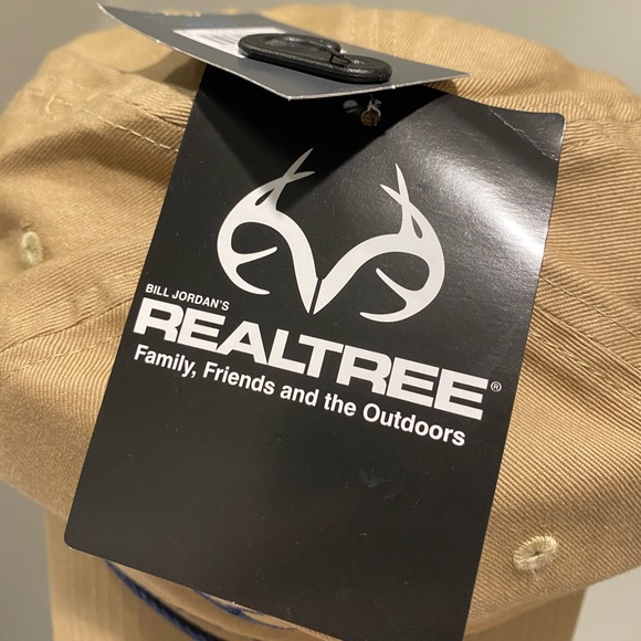 RealTree Classic Logo Rope SnapBack Hat Adjustable Hunting Antler Khaki Navy NWT - Picture 7 of 8
